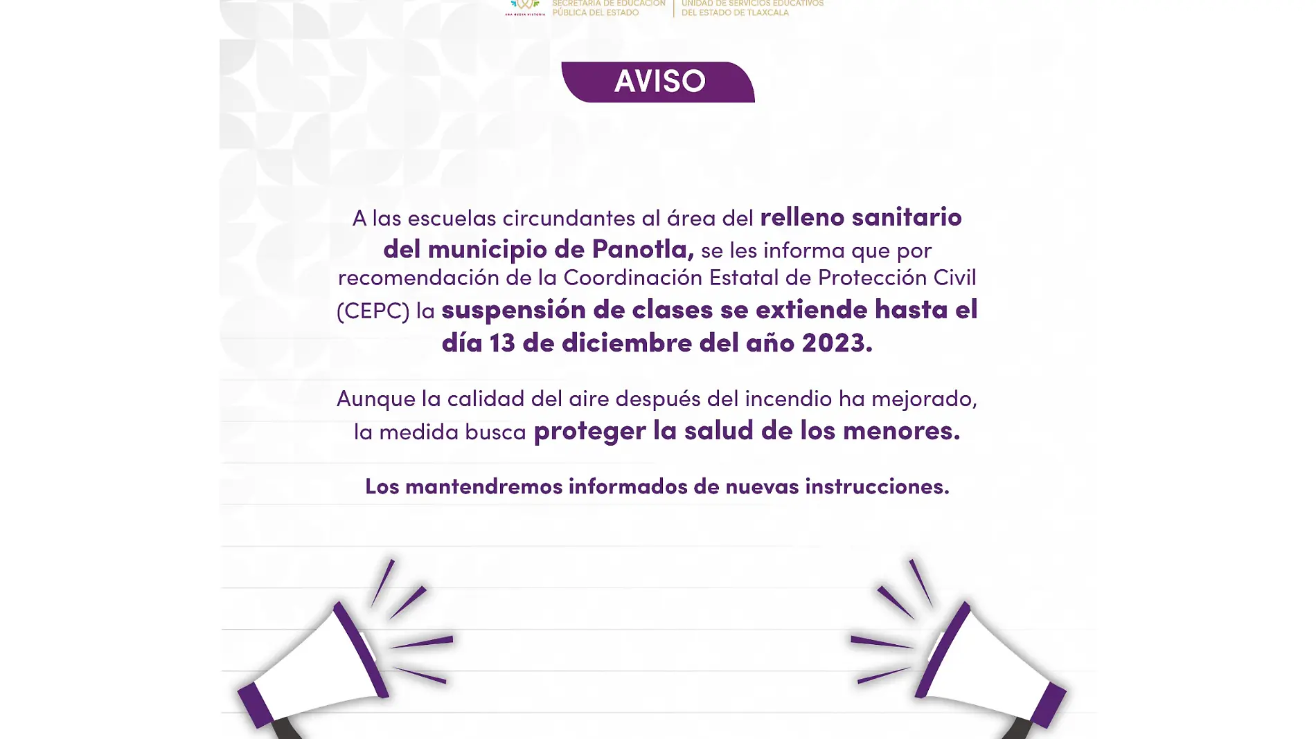 ampliación contiongencia incendio relleno sanitario Panotla